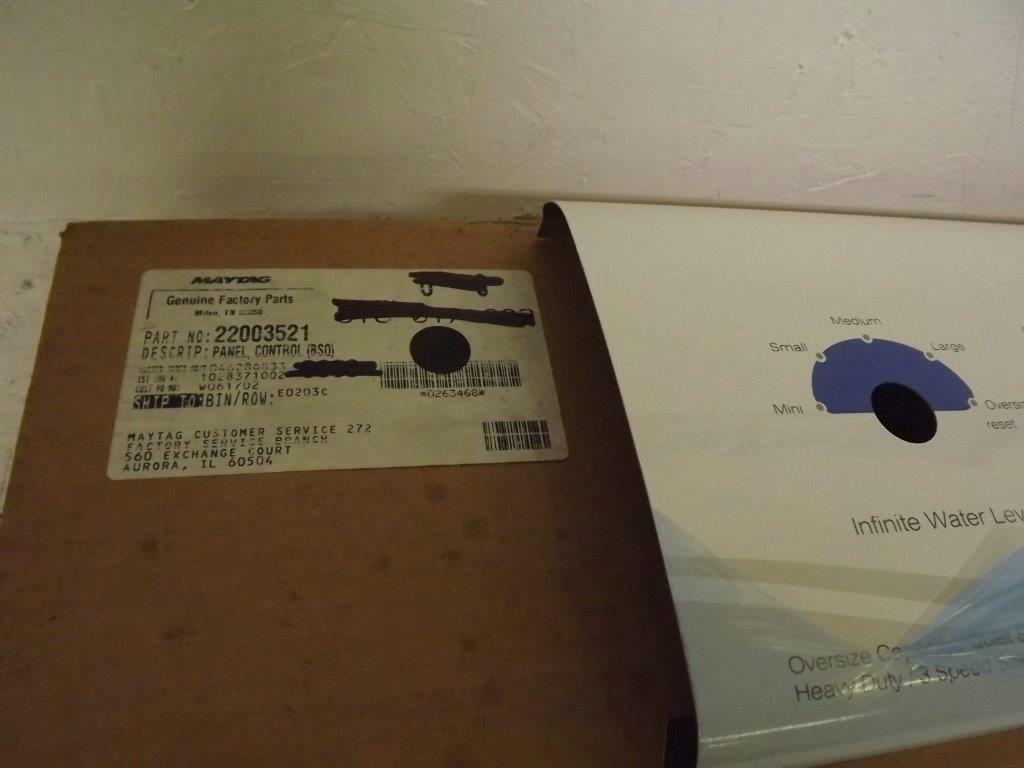 MAYTAG WHIRLPOOL WASHER 22003521 CONTROL PANEL (BSQ) NEW MAYTAG WHIRLPOOL WASHER 22003521 CONTROL PANEL (BSQ) NEW